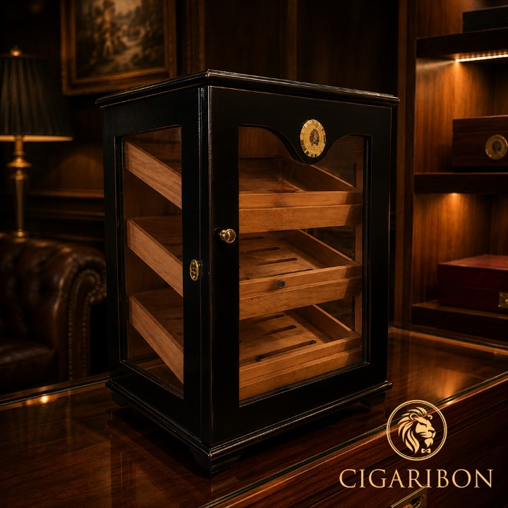 KOTAK CERUTU HUMIDOR CIGAR WOODEN BOX CABINET 3 TINGKAT