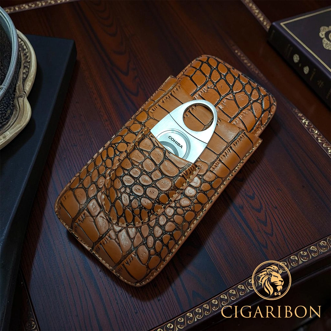 CIGAR CASE COHIBA WITH CUTTER HY3304L